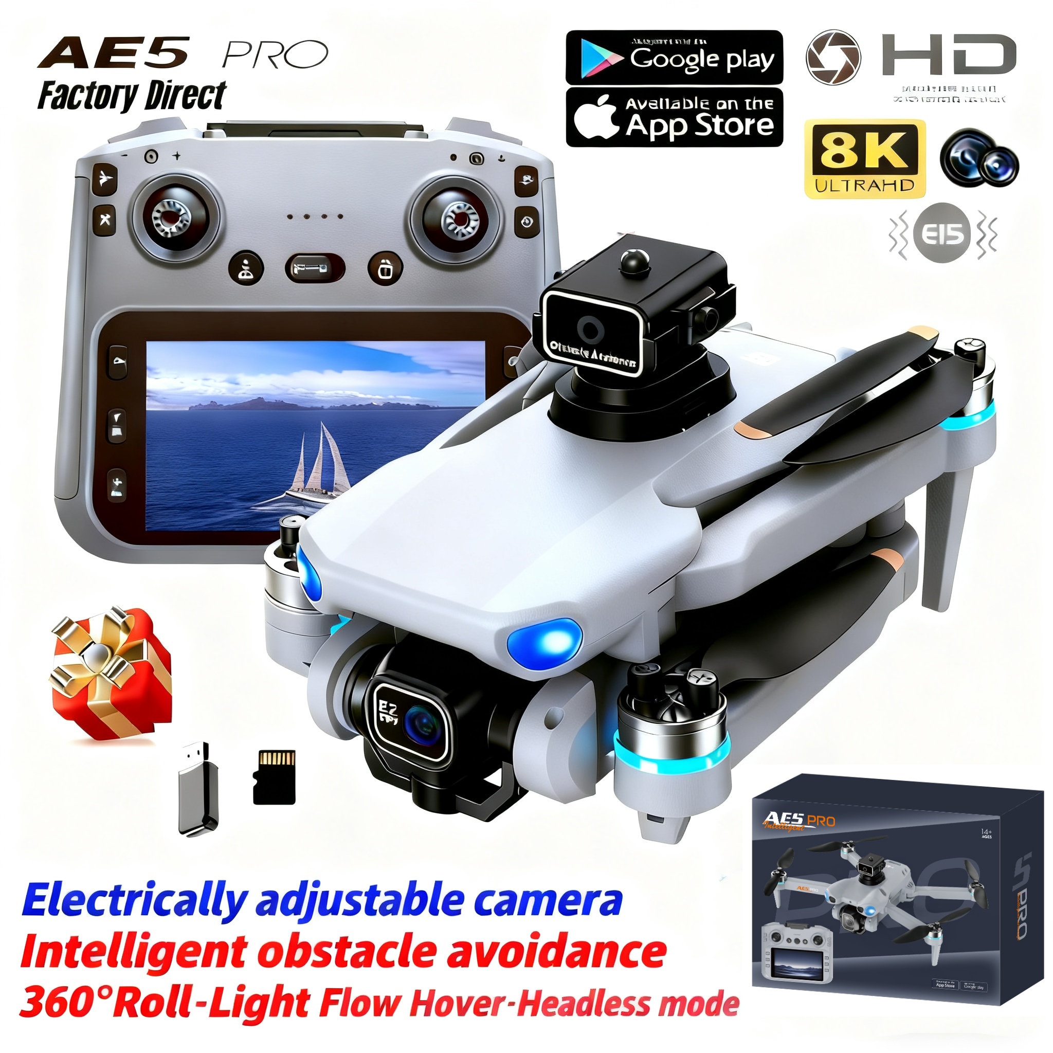 2026 New AE5 Pro Drone 8K HD 4 - Drone Gimbal 2 Axis review and price